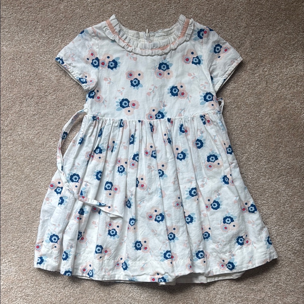 Mini Boden Floral Kids Easter Spring Dress. Size 4-5